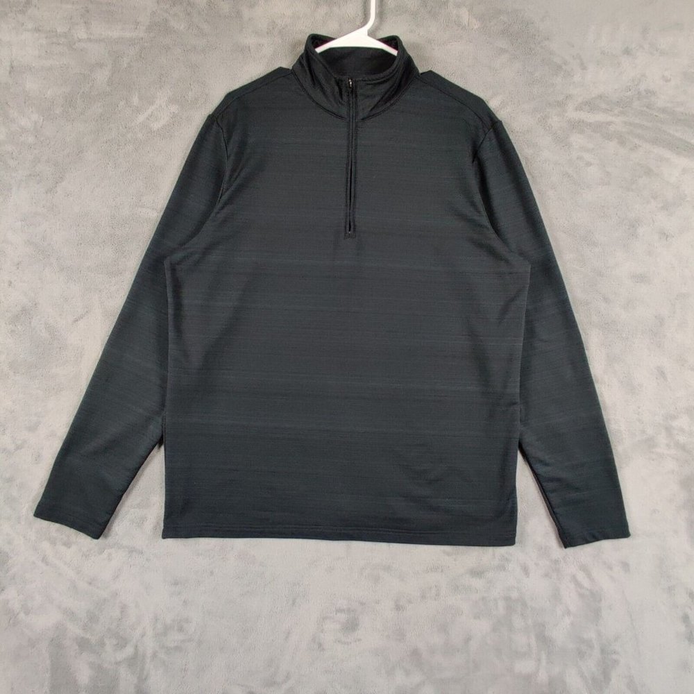 Criquet Shirt Adult Large Black Pullover 1/4 Zip Performance Golf Solid Men
